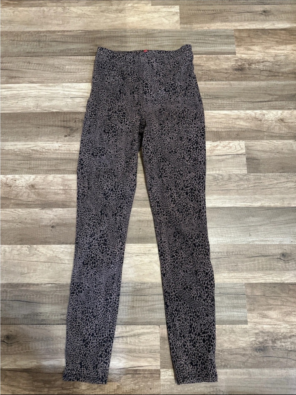 SPANX Leopard-Print High-Rise Leggings - brown & Black